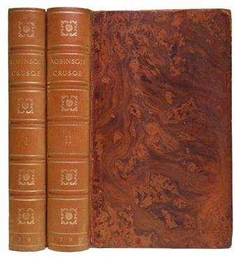 DEFOE, DANIEL. The Life and Strange Surprizing Adventures of Robinson Crusoe, of York, Mariner.  2 vols.  1790